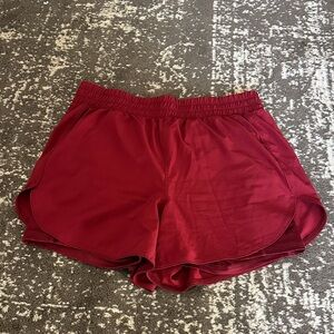 Women's Burgundy Avia Shorts